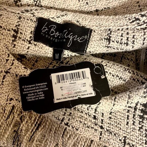 Womens Tweed Knit Fringe Top Woven Western Cowgirl Rodeo Business Casual Twee - Picture 9 of 11